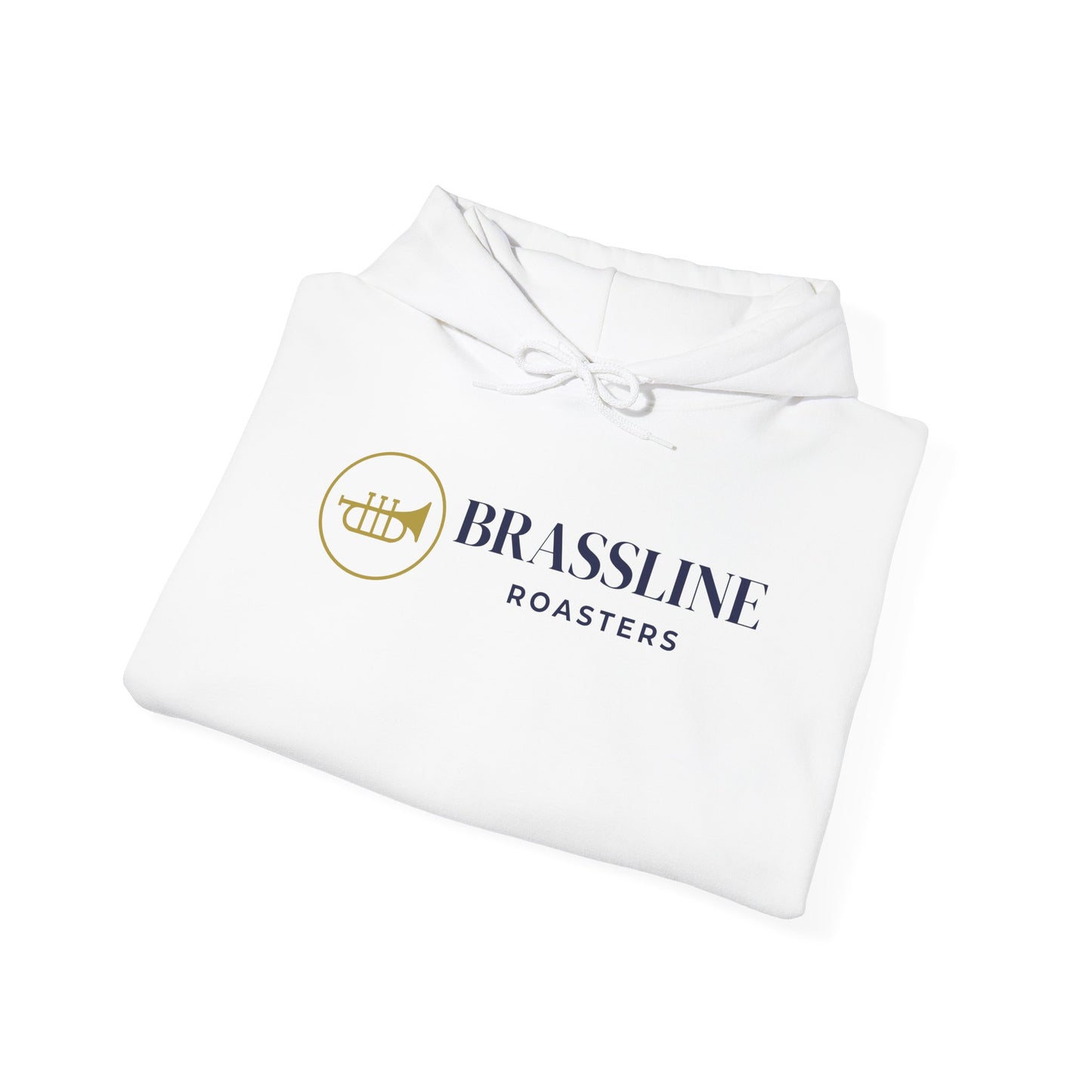 Brassline Roasters Unisex Hoodie - Cozy White Sweatshirt for Coffee Lovers