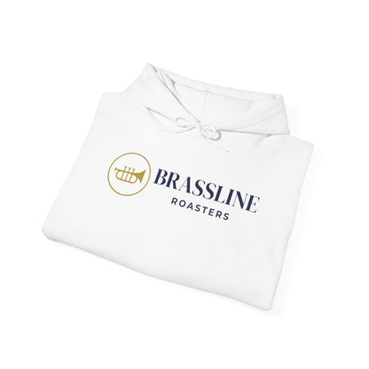 Brassline Roasters Unisex Hoodie - Cozy White Sweatshirt for Coffee Lovers