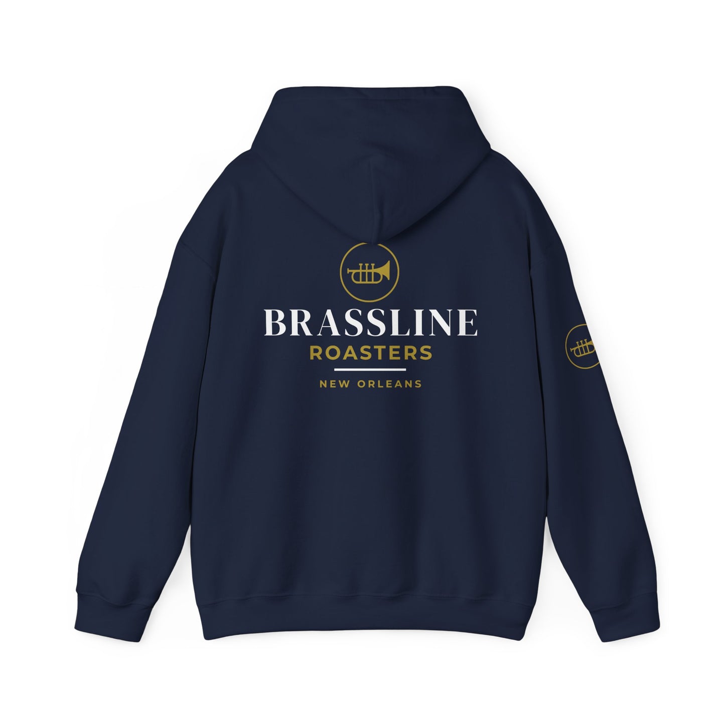 Brassline Roasters Unisex Hoodie - Cozy White Sweatshirt for Coffee Lovers