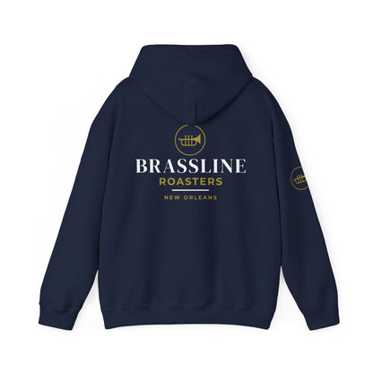 Brassline Roasters Unisex Hoodie - Cozy White Sweatshirt for Coffee Lovers