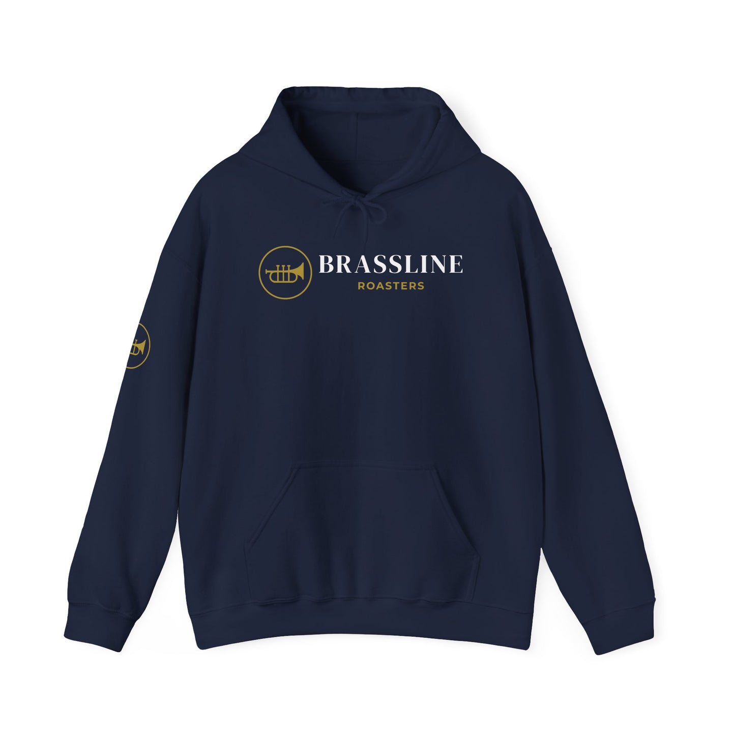 Brassline Roasters Unisex Hoodie - Cozy White Sweatshirt for Coffee Lovers