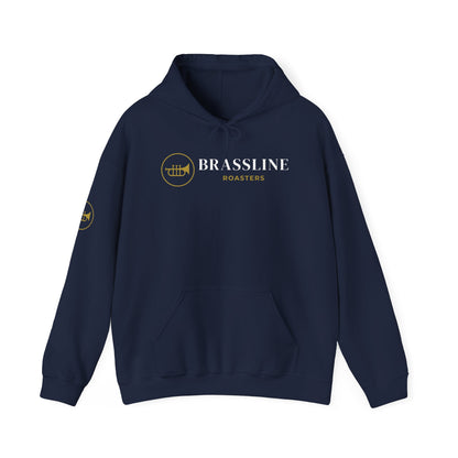 Brassline Roasters Unisex Hoodie - Cozy White Sweatshirt for Coffee Lovers